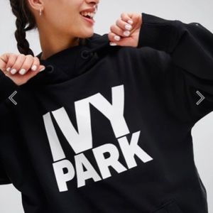 Ivy Park Logo Oversized Black Sweatshirt Size Large Beyoncé Line